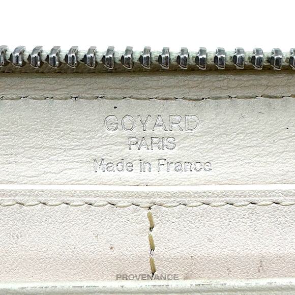 🔴 Goyard Matignon Zipped Wallet - White Goyardine - Picture 11 of 11